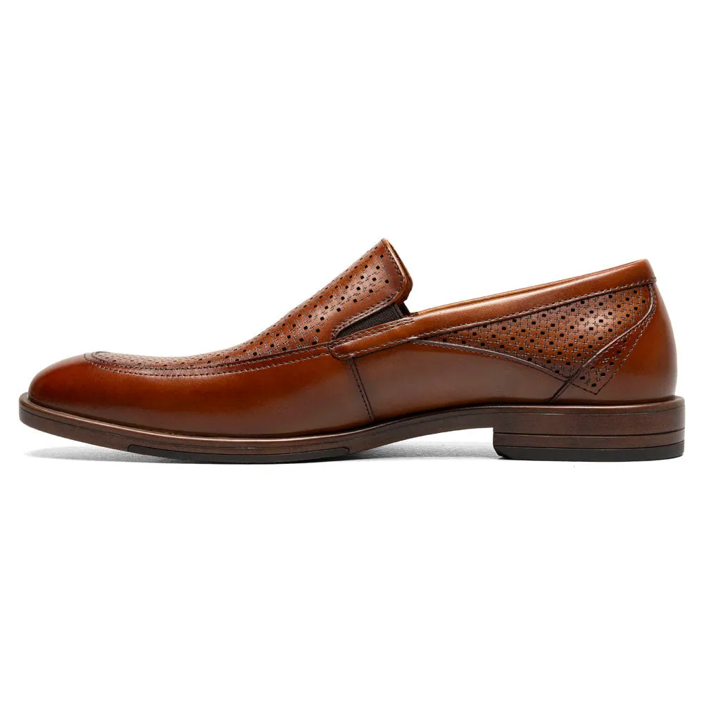 Stacy Adams Aiden Cognac Moc Toe Slip On