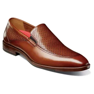 Stacy Adams Aiden Cognac Moc Toe Slip On