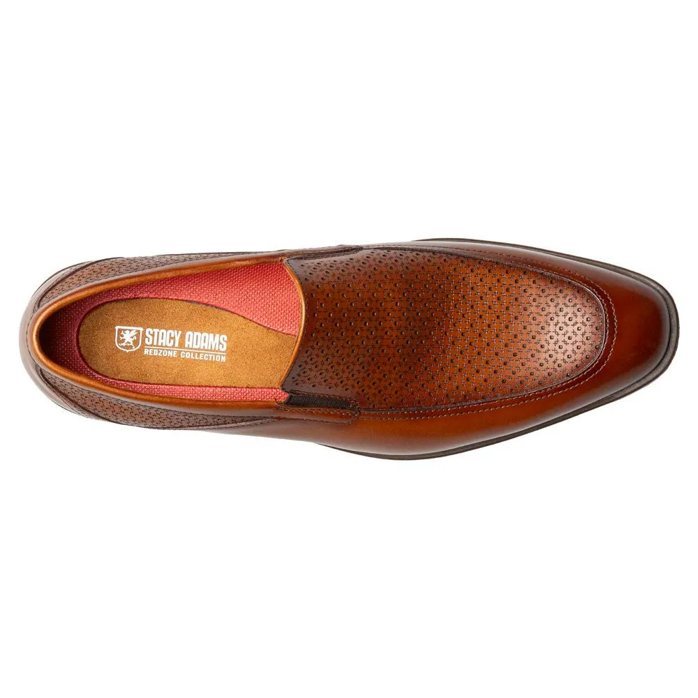 Stacy Adams Aiden Cognac Moc Toe Slip On