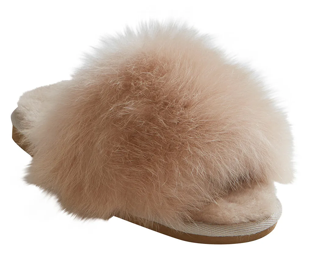 TESSAN Shepherd Womens Sheepskin Slider Slippers (Last Chance)