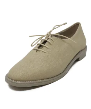 Theory Beige Canvas Lace Up Loafers sz 8