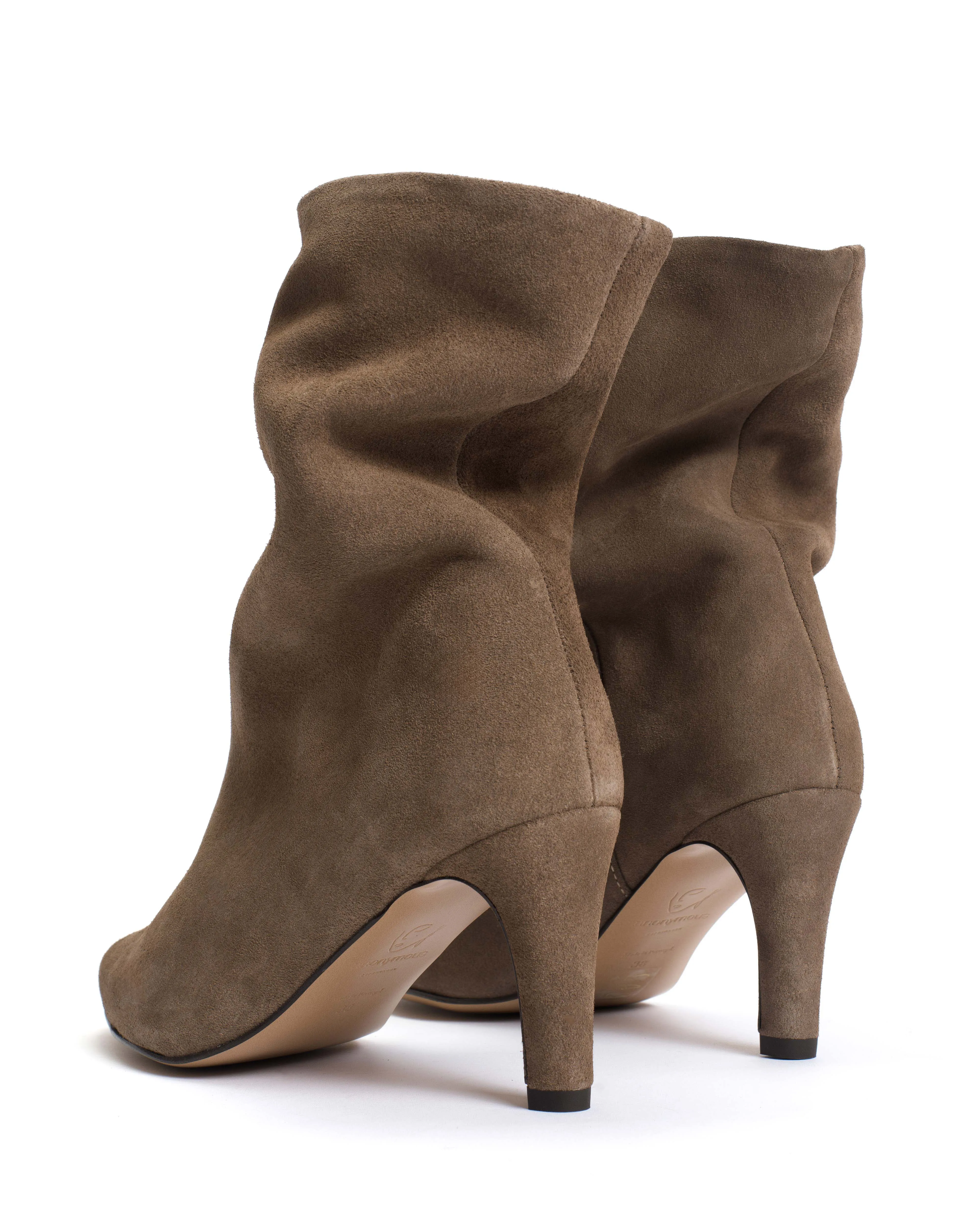 Vully 75 stiletto Calf suede Dark taupe