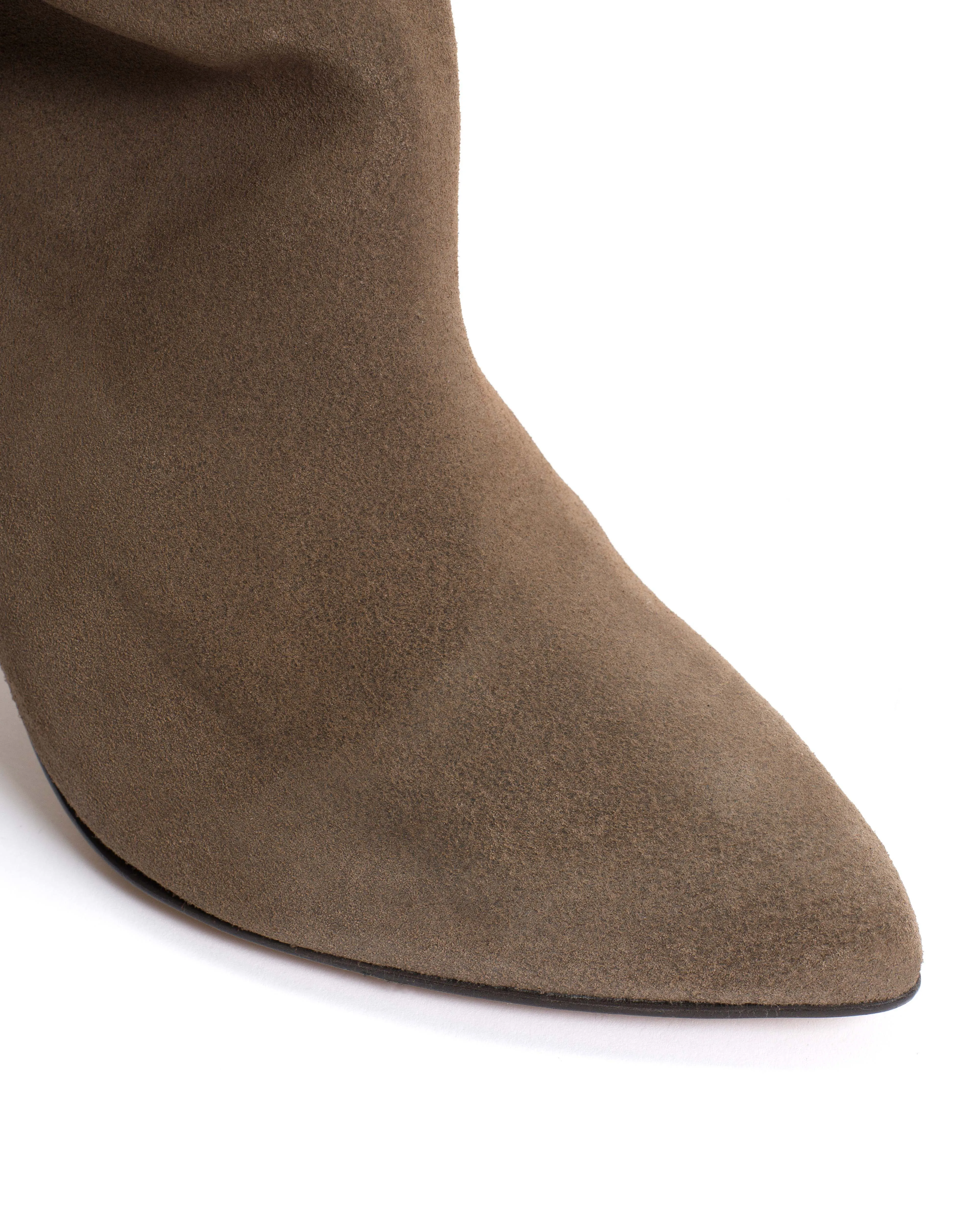 Vully 75 stiletto Calf suede Dark taupe